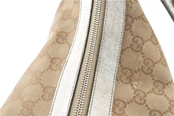 Authentic GUCCI Abbey Shoulder Hand Bag GG Canvas Leather 153025 Beige J6410