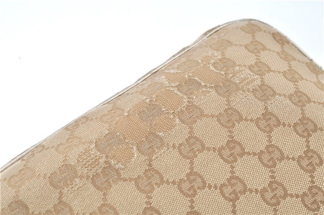 Authentic GUCCI Abbey Shoulder Hand Bag GG Canvas Leather 153025 Beige J6410