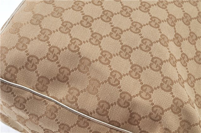 Authentic GUCCI Abbey Shoulder Hand Bag GG Canvas Leather 153025 Beige J6410