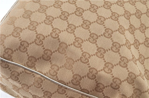 Authentic GUCCI Abbey Shoulder Hand Bag GG Canvas Leather 153025 Beige J6410