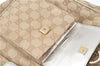 Authentic GUCCI Abbey Shoulder Hand Bag GG Canvas Leather 153025 Beige J6410