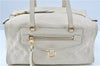 Auth Louis Vuitton Monogram Empreinte Anspire Shoulder Hand Bag White LV J6412