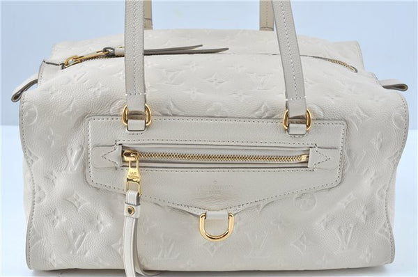 Auth Louis Vuitton Monogram Empreinte Anspire Shoulder Hand Bag White LV J6412