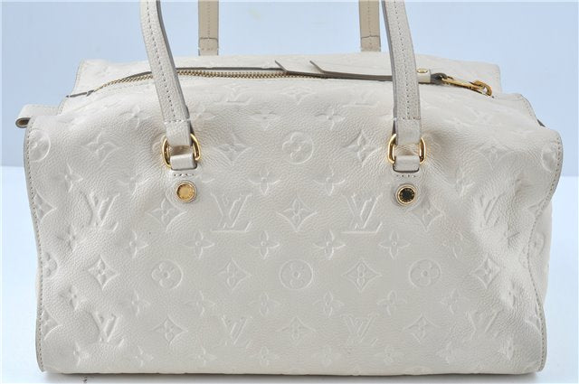 Auth Louis Vuitton Monogram Empreinte Anspire Shoulder Hand Bag White LV J6412