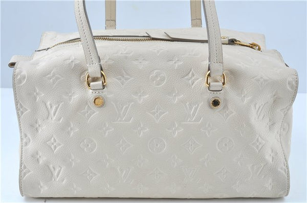 Auth Louis Vuitton Monogram Empreinte Anspire Shoulder Hand Bag White LV J6412