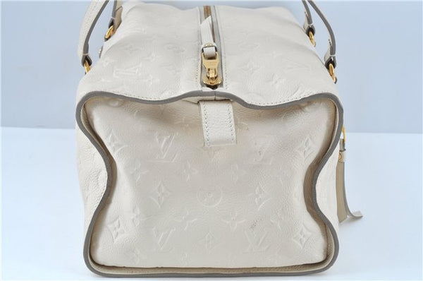 Auth Louis Vuitton Monogram Empreinte Anspire Shoulder Hand Bag White LV J6412