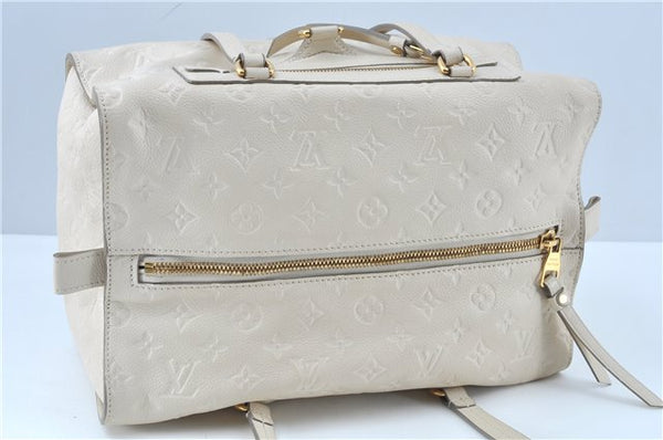 Auth Louis Vuitton Monogram Empreinte Anspire Shoulder Hand Bag White LV J6412