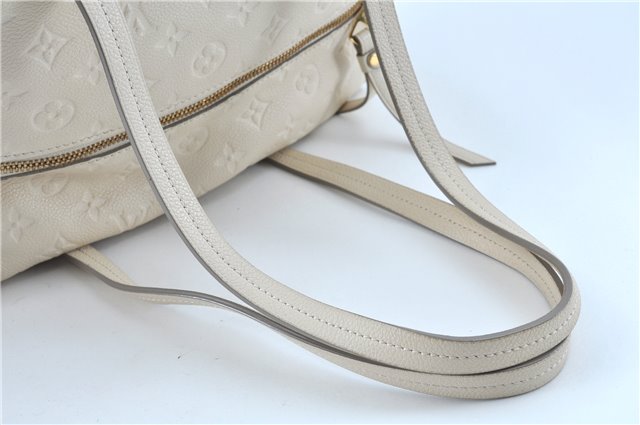 Auth Louis Vuitton Monogram Empreinte Anspire Shoulder Hand Bag White LV J6412