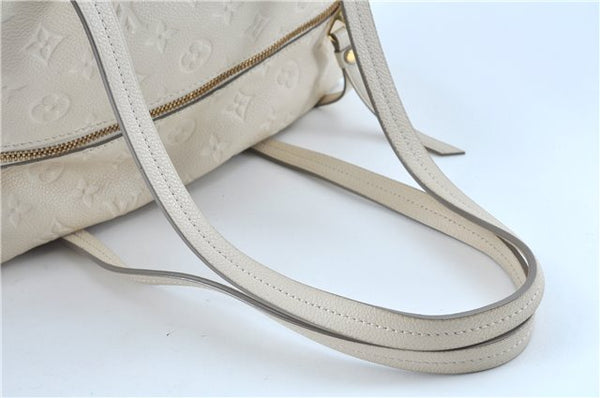 Auth Louis Vuitton Monogram Empreinte Anspire Shoulder Hand Bag White LV J6412