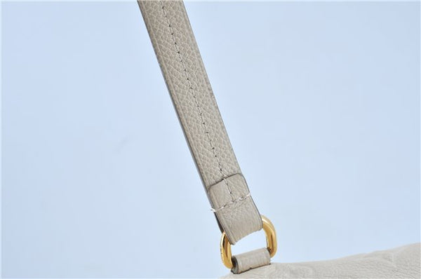 Auth Louis Vuitton Monogram Empreinte Anspire Shoulder Hand Bag White LV J6412