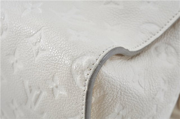 Auth Louis Vuitton Monogram Empreinte Anspire Shoulder Hand Bag White LV J6412