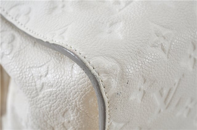 Auth Louis Vuitton Monogram Empreinte Anspire Shoulder Hand Bag White LV J6412