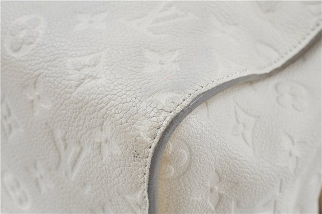 Auth Louis Vuitton Monogram Empreinte Anspire Shoulder Hand Bag White LV J6412