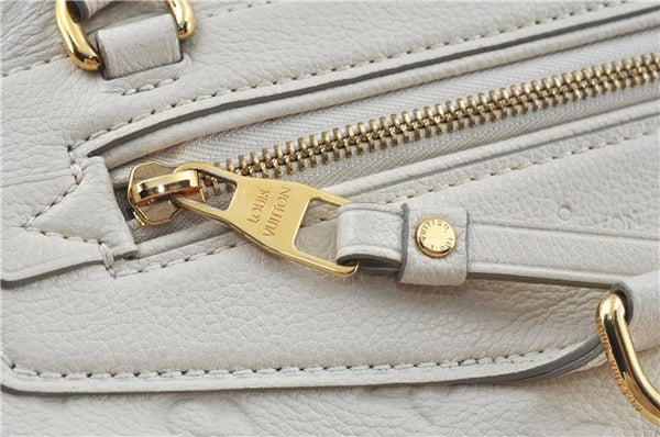 Auth Louis Vuitton Monogram Empreinte Anspire Shoulder Hand Bag White LV J6412
