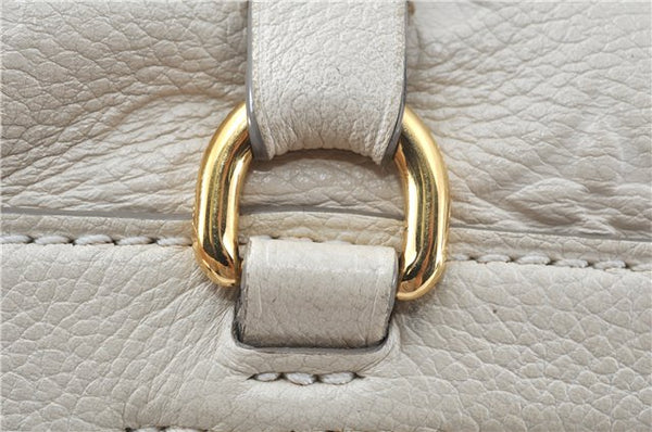 Auth Louis Vuitton Monogram Empreinte Anspire Shoulder Hand Bag White LV J6412