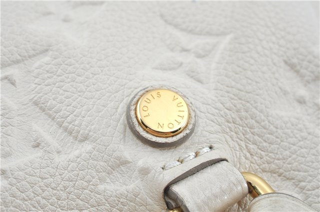 Auth Louis Vuitton Monogram Empreinte Anspire Shoulder Hand Bag White LV J6412