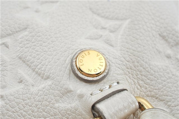 Auth Louis Vuitton Monogram Empreinte Anspire Shoulder Hand Bag White LV J6412