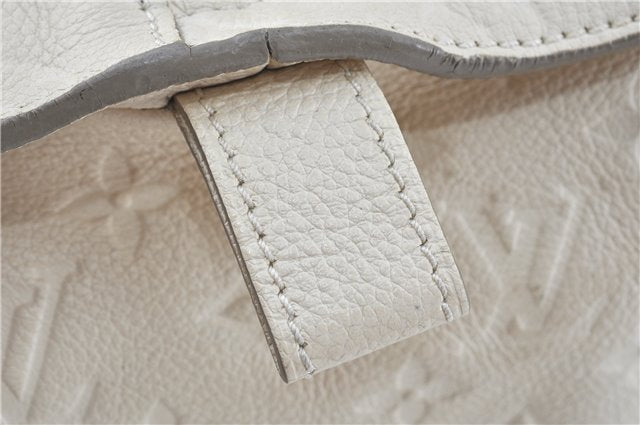 Auth Louis Vuitton Monogram Empreinte Anspire Shoulder Hand Bag White LV J6412