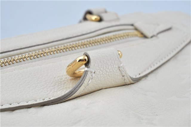 Auth Louis Vuitton Monogram Empreinte Anspire Shoulder Hand Bag White LV J6412
