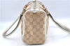 Authentic GUCCI Abbey Shoulder Hand Boston Bag GG Canvas Leather Beige J6416