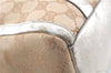 Authentic GUCCI Abbey Shoulder Hand Boston Bag GG Canvas Leather Beige J6416