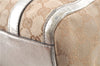 Authentic GUCCI Abbey Shoulder Hand Boston Bag GG Canvas Leather Beige J6416