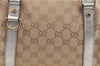 Authentic GUCCI Abbey Shoulder Hand Boston Bag GG Canvas Leather Beige J6416