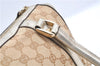 Authentic GUCCI Abbey Shoulder Hand Boston Bag GG Canvas Leather Beige J6416