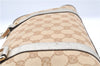 Authentic GUCCI Abbey Shoulder Hand Boston Bag GG Canvas Leather Beige J6416