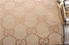 Authentic GUCCI Abbey Shoulder Hand Boston Bag GG Canvas Leather Beige J6416
