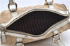 Authentic GUCCI Abbey Shoulder Hand Boston Bag GG Canvas Leather Beige J6416