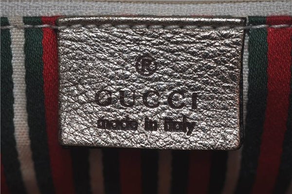 Authentic GUCCI Abbey Shoulder Hand Boston Bag GG Canvas Leather Beige J6416