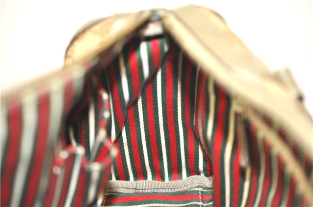 Authentic GUCCI Abbey Shoulder Hand Boston Bag GG Canvas Leather Beige J6416