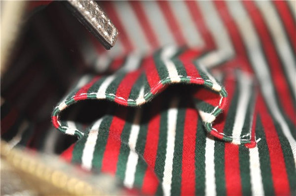 Authentic GUCCI Abbey Shoulder Hand Boston Bag GG Canvas Leather Beige J6416