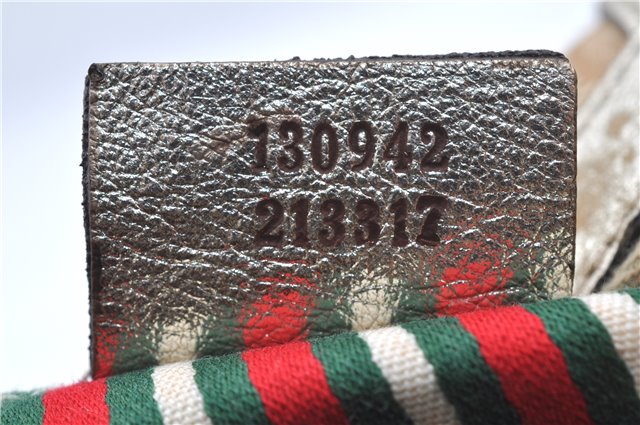 Authentic GUCCI Abbey Shoulder Hand Boston Bag GG Canvas Leather Beige J6416