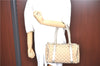 Authentic GUCCI Abbey Shoulder Hand Boston Bag GG Canvas Leather Beige J6416