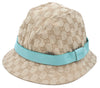 Auth GUCCI Bucket Hat GG Canvas Leather Size L 030367 Beige Light Blue J6427