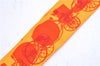 Authentic HERMES Twilly Scarf Carriage Motif Silk Orange J6433