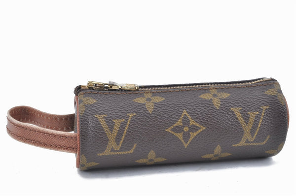 Authentic Louis Vuitton Monogram Etui 3 Golf Ball Case M58249 LV J6461