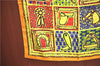 Authentic HERMES Carre 65 Scarf "Le Boubou H" Silk Red Orange Yellow J6477