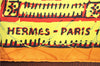 Authentic HERMES Carre 65 Scarf "Le Boubou H" Silk Red Orange Yellow J6477