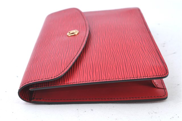 Authentic Louis Vuitton Epi Montaigne 23 Clutch Hand Bag Red M52667 LV J6515