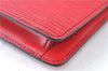 Authentic Louis Vuitton Epi Montaigne 23 Clutch Hand Bag Red M52667 LV J6515