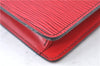 Authentic Louis Vuitton Epi Montaigne 23 Clutch Hand Bag Red M52667 LV J6515