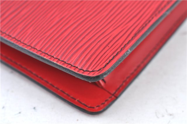 Authentic Louis Vuitton Epi Montaigne 23 Clutch Hand Bag Red M52667 LV J6515