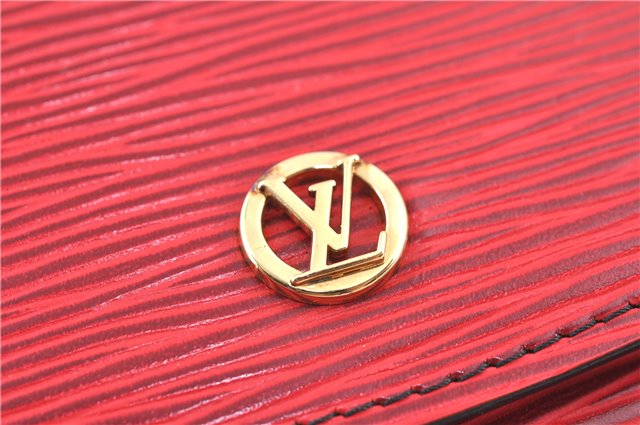 Authentic Louis Vuitton Epi Montaigne 23 Clutch Hand Bag Red M52667 LV J6515
