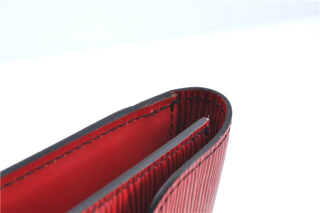 Authentic Louis Vuitton Epi Montaigne 23 Clutch Hand Bag Red M52667 LV J6515