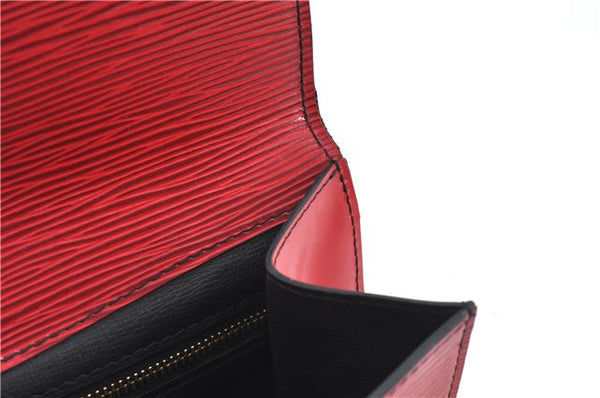 Authentic Louis Vuitton Epi Montaigne 23 Clutch Hand Bag Red M52667 LV J6515