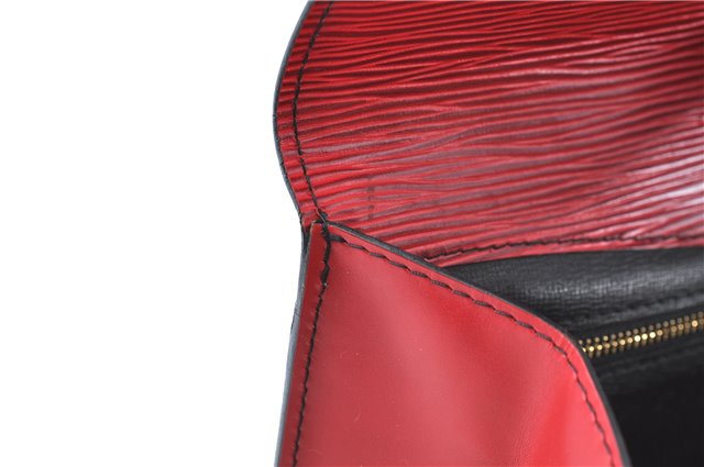Authentic Louis Vuitton Epi Montaigne 23 Clutch Hand Bag Red M52667 LV J6515