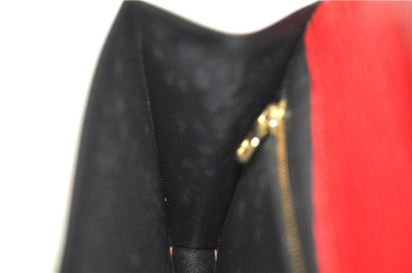 Authentic Louis Vuitton Epi Montaigne 23 Clutch Hand Bag Red M52667 LV J6515